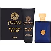 Versace Dylan Blue 2 Piece Gift Set For Men (3.4 Eau Di Toilette Spray/3.4 Eau Di Perfume Spray Bath &amp; Shower Gel)