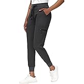 MIVEI High Waisted Jogger Style Scrub Pants Pewter