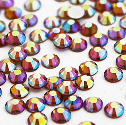 1440 pcs SS20/5mm DMC Iron On Hotfix Hot Fix Glass Crystal Rhinestone 36 Colors and 4 Sizes (SS6/2mm, SS10/3mm, SS16/4mm, SS20/5mm) Available (topaz AB - LR567, SS10/3mm)