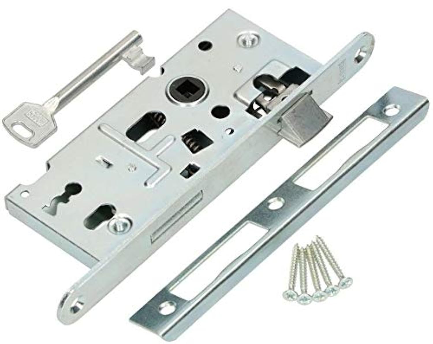 KOTARBAU® Mortise Lock 72/40 mm Universal Interior Door Lock, Silver