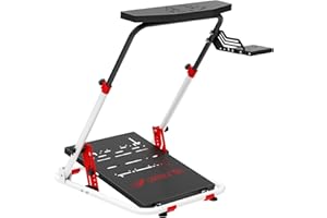 Racing Wheel Stand, Racing Simulator Cockpit, Widely Height Adjustable & Foldable Steering Wheel Stand for Logitech G25, G27,