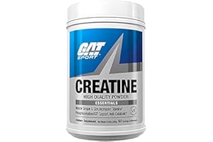 GAT SPORT Creatine Monohydrate Powder, Strength, Brain Health, Anti-oxidant, Endurance, for Men & Women, Unflavored (60 Servings)