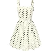 Belle Poque Vintage Polka Dot Dress for Women 2026 Summer Mini Dresses Square Neck A Line Sleeveless Short Sundress