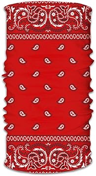 Amazon ユニセックス多機能フェイススカーフバンダナ赤いバンダナ スポーツ カジュアルヘッドウェアネックゲートルヘッドラップバラクラバヘッドスカーフ Uanglongping スポーツ アウトドア