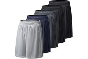 BALENNZ Athletic Shorts for Men with Pockets and Elastic Waistband Quick Dry Activewear