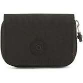 Kipling Womens Women's Tops Wallet, Compact, Practical, Nylon Travel Card Holder Small Wallet, Tonal Black, 3 L x 4 H 1 D US
