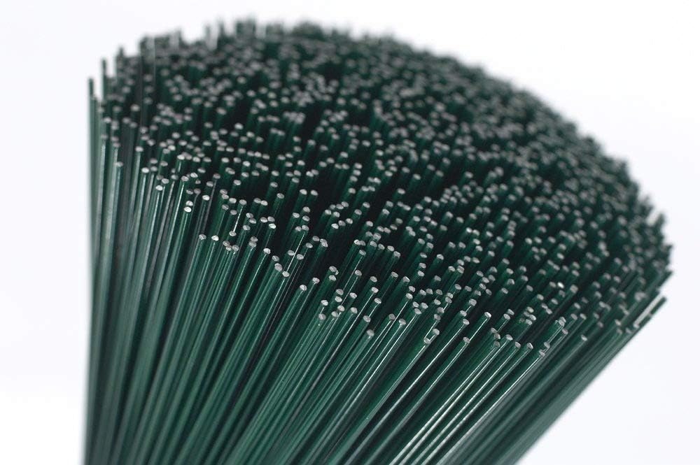250g green lacquered (75 Wires) 14" Florists Thick Stub Wire 18 Gauge