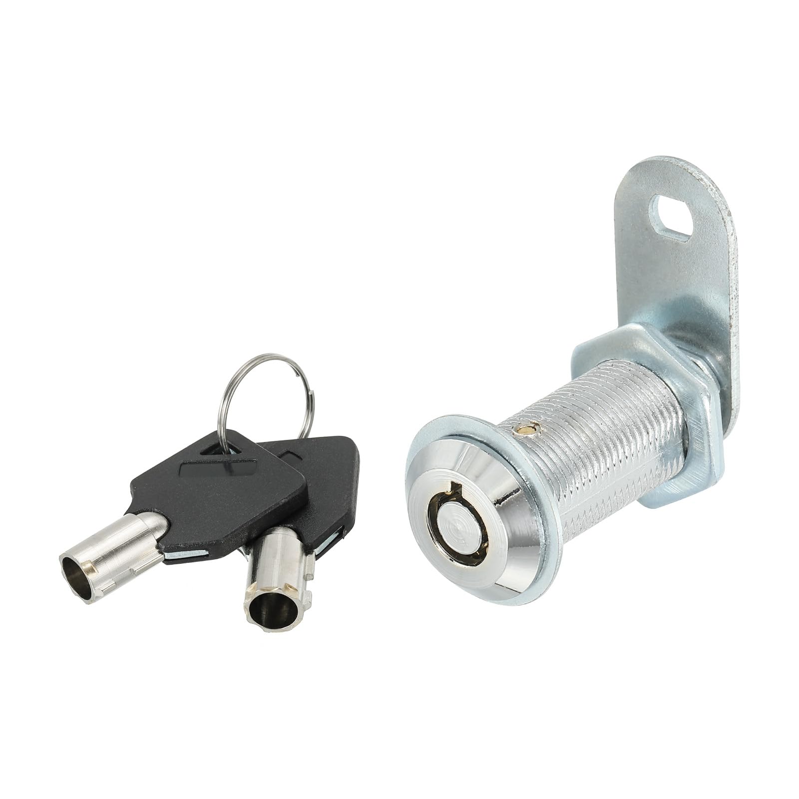 PATIKIL Cabinet Cam Lock with Key, 1-4/7"(40mm) Keyed Different Cam Lock Cylinder Zinc Alloy Chrome Drawer Locks Tubular Cam Removable Key for Drawer Cabinet Secure