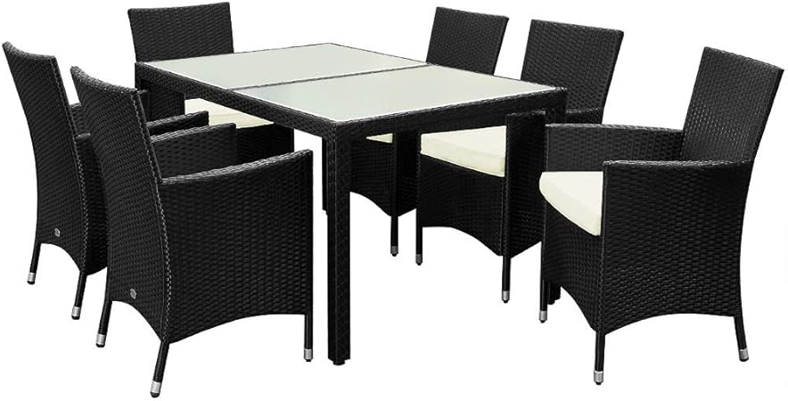 Amazon De Deuba Polyrattan Sitzgarnitur 6 1 Sitzgruppe Gartenmobel Gartenset Gartengarnitur Essgruppe Rattan