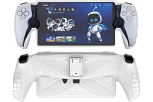 HESUPY Protective Case for Playstation Portal, TPU Cover Case Protective Sleeve with Stand for Portal Game Console Drop-Proof Case Skin Shell Protector (White)