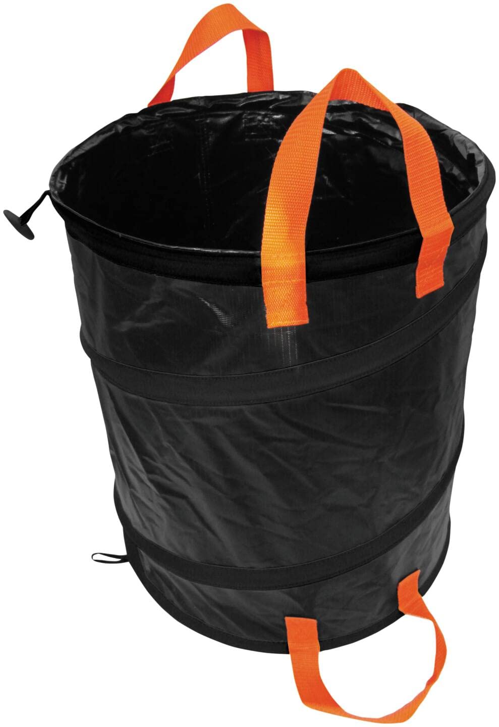 Fiskars Solid PopUp Garden Bag with handles, Capacity: 56 Litre, Black/Orange, 1015646