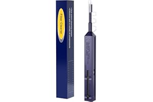 VANDESAIL LC Fiber Cleaner, Fiber Optic Cleaning Pen LC/MU one Click Fiber Optic Cleaner Reusable for 1.25mm Male/Female Optical Adapters Ferrules Reliable