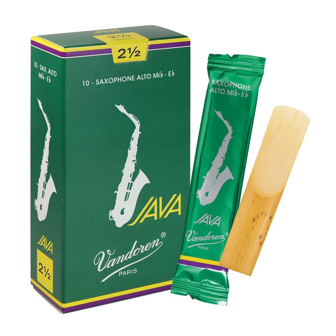 Vandoren "Java" Alto saxophone reeds, box of 10 - Strength 2,5