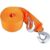 Tow Strap Heavy Duty, Recovery Strap 3" X 20' 18,000 LB Break Strength Rope Winch Strap with 2 Hook