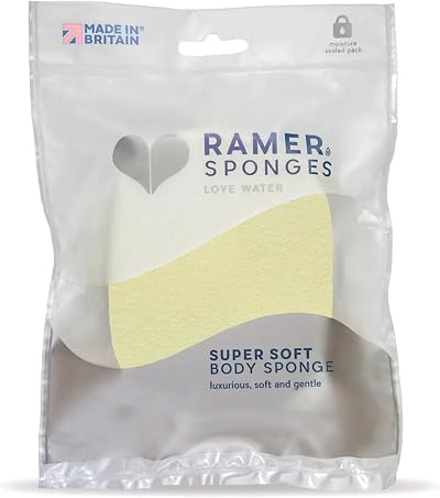 RAMER Ramer Shower Sponge Super Soft Small Yellow 120x90x20mm