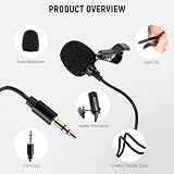 NEEWER 2 Pack Lavalier Microphone Set Omnidirectional Clip On 3.5mm TRS view 7