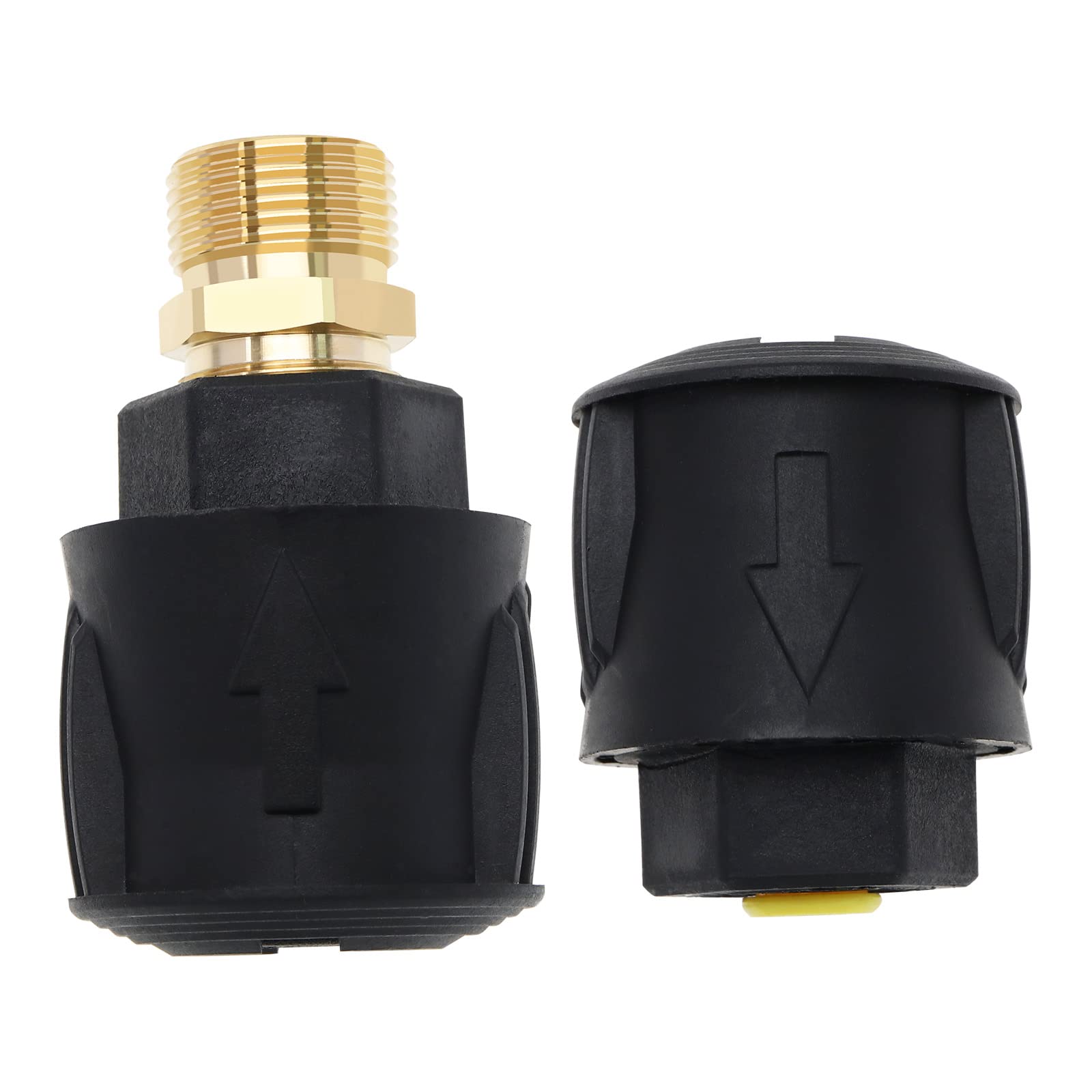 eMagTech 1 Set High Pressure Quick-Fitting Replacement Compatible with Karcher K2-K7 Quick Coupling Hoses Pressure Washer Hose Adapter Plastic