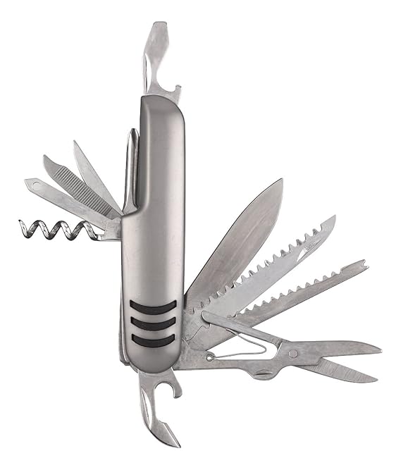 KRAFTIXX® Taschenmesser, 11 tlg. Taschenmesser mit Metallkörper