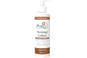 PURA 1st Coconut Therapy Massage Lotion, Physical Therapy Coconut Lotion, Professional Deep Tissue Therapy, Unscented Lotion for Physical Therapy Recovery 8oz