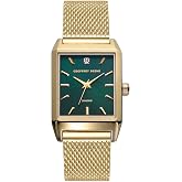 Geoffrey Beene Men's Watch, Wrist Watch for Men | 33mm Rectangular Case, Sunray Dial, Mesh Bracelet, Diamond Accent