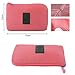 Travel Universal Organizer Bag / Electronics Accessories Case Packing Storage Bag, Multifunctional Shockproof Makeup Pouch, Gadget Bag, Data Cable Travel Case With Mesh Handbag Handbag (Size M, Red)