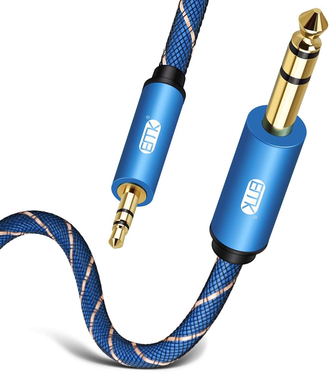 AUX 3.5mm to 6.5mm Audio Cable Mobile phone Computer Connected to Electronic drum, Amplifier, Guitar, Mixer, Speaker