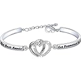 FOTAP Godmother Bangle Only The Best Aunts Get Promoted to Godmother Bracelet Baptism Gift for Aunt