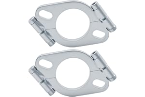 Hoypeyfiy 2Pcs Split Flange Repair Kit, 2.5" Heavy-Duty Carbon Steel Exhaust Flange Replacement Set, Flat Oval Exhaust Flange