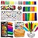 Cre8tivePick Art and Craft Kit for Kids DIY Art Supplies Set with eBook Popsicle Sticks for Craft Colored Wooden Clothspin Chenille Stems Pom Poms Wiggle Googly Eyes Feather Assorted Pipe Cleaner