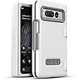 VRS DESIGN Terra Guard Modern for Google Pixel Fold Case (2023), Rugged Minimalist Dual Protection Style [Anti Scratch Hinge Protection] Case Compatible with Pixel Fold (White)