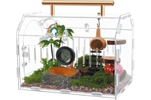 Acrylic Jumping Spider Enclosure with Magnetic Snaps - Ideal for Tarantula Enclosure, Hermit Crab Tank, Reptile Tank, Terrari