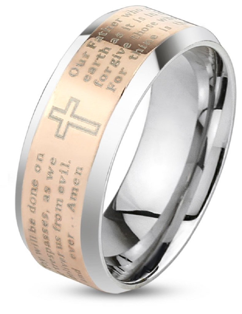 Artisan Owl Lord's Prayer Beveled Edge Rose Gold