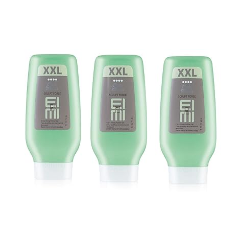 3x Wella EIMI Sculpt Force XXL Flubber Gel Extra stark - 250ml