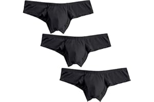 HOOFESAN Men's Underwear Micro Modal Bikini Briefs Low Rise Half Back Coverage Silky Touch Underpants Multipack