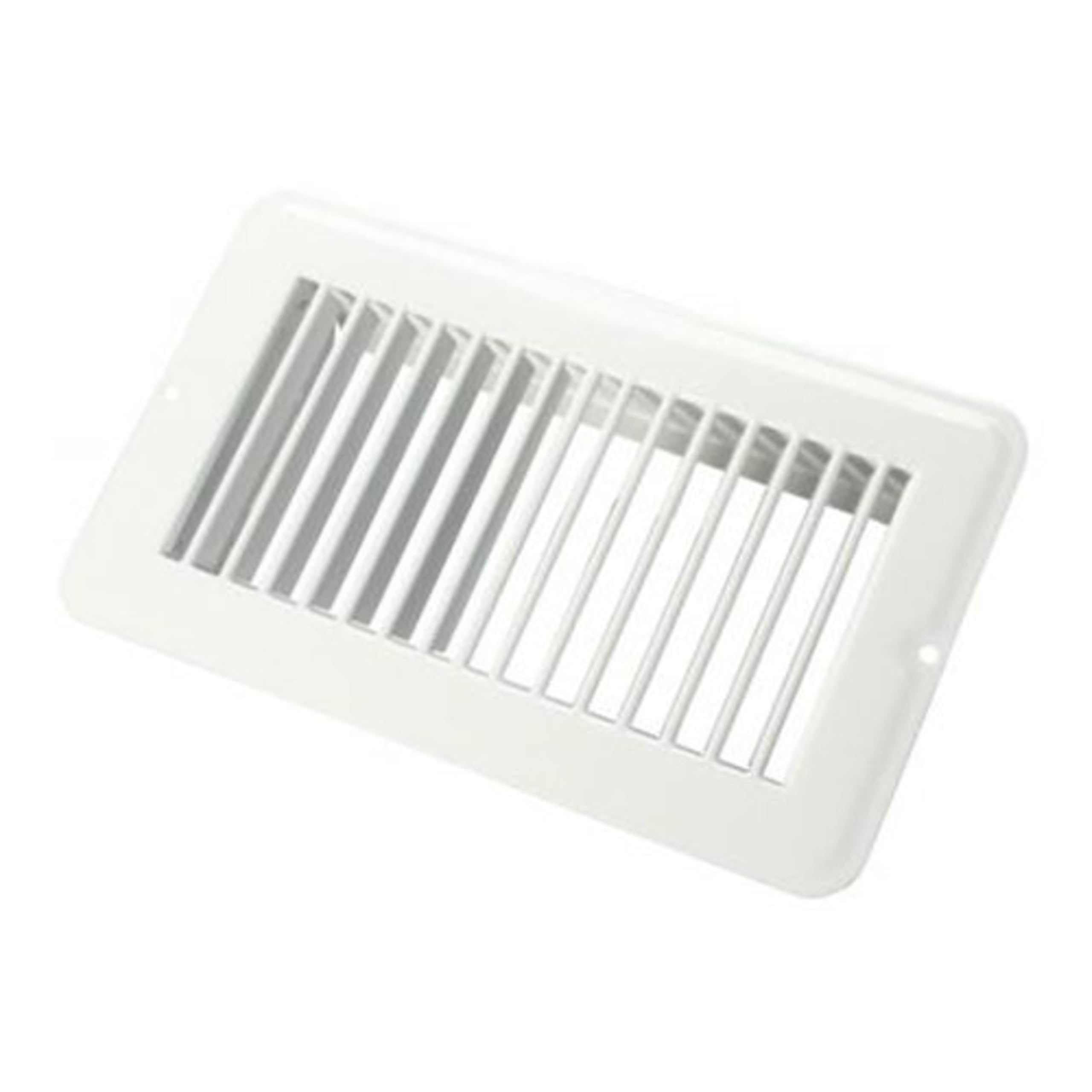 JR Products (02-28945 White 4" x 8" Metal Undampered Floor Register