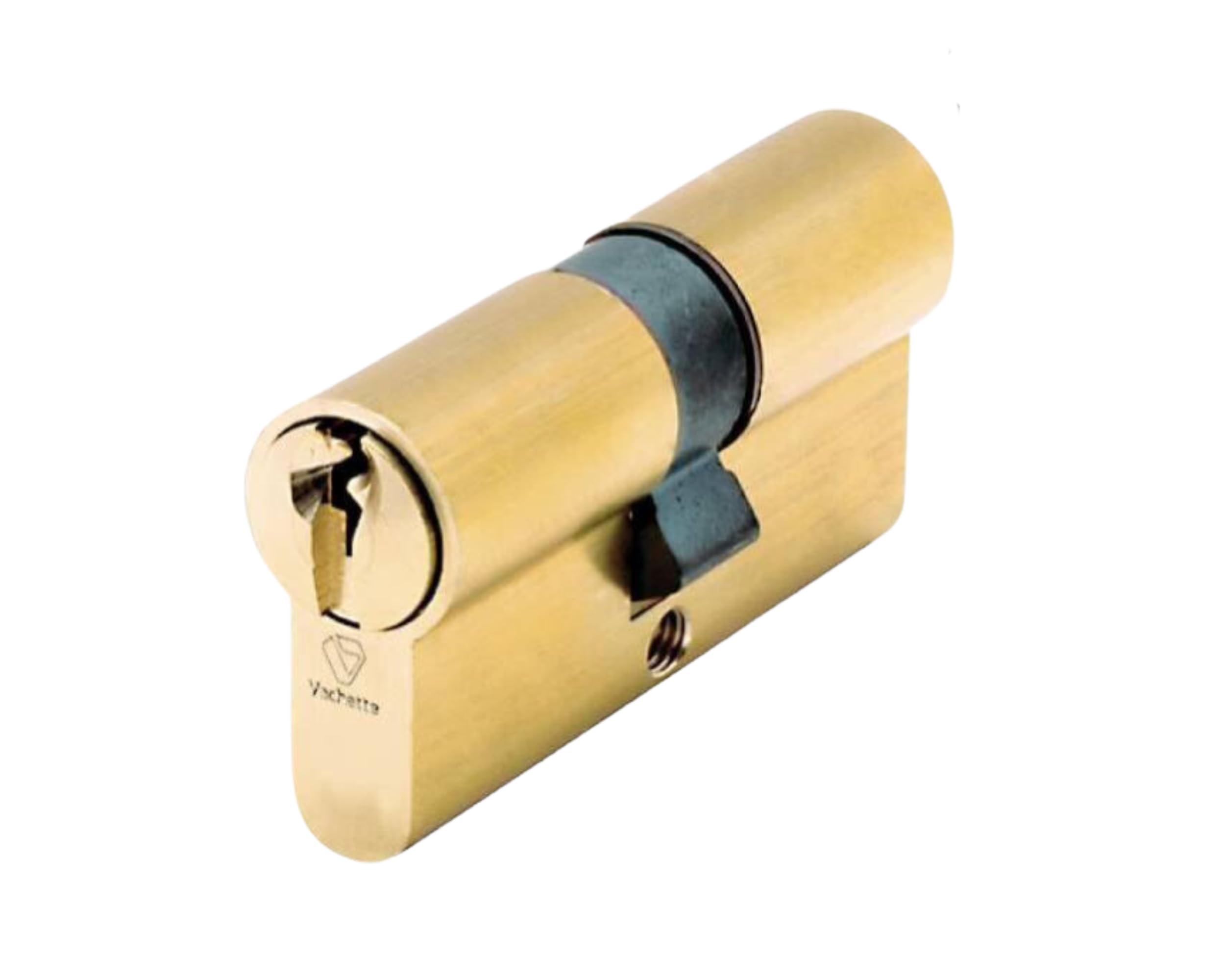 Vachette 67100FCS V5 SYNKRO-Locking 30x30mm Brass, 5 Pins, Safety Cylinder-Front, Exterior, Service, Interior Doors, 3 Keys, 30x30