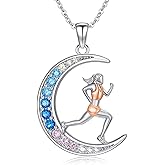 Suiknsn Ball/Gymnastics/Swimming/Ballet/Running/Music Necklace 925 Sterling Silver Sport Jewelry Birthday Christmas Gifts for Women