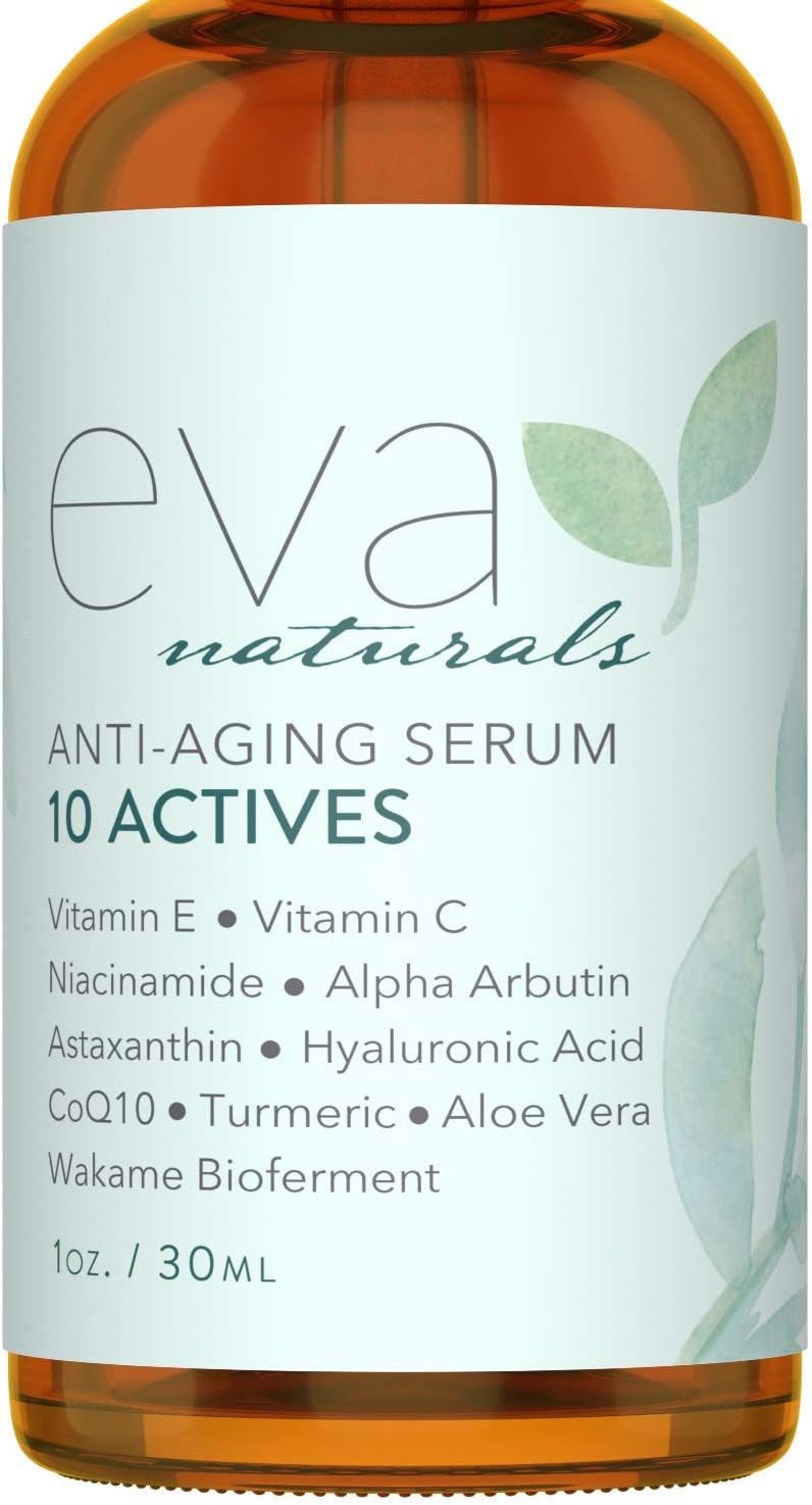 Eva Naturals 10 Actives Serum, Vitamin C, Niacinamide & Botanical Hyaluronic Acid