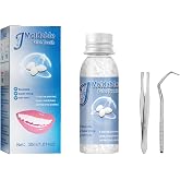 Dental Repair Denture Repair Beads,Tweezers,Dental Pick,Dental Tools for Fixing Filling Missing Broken Tooth Moldable Fake Teeth