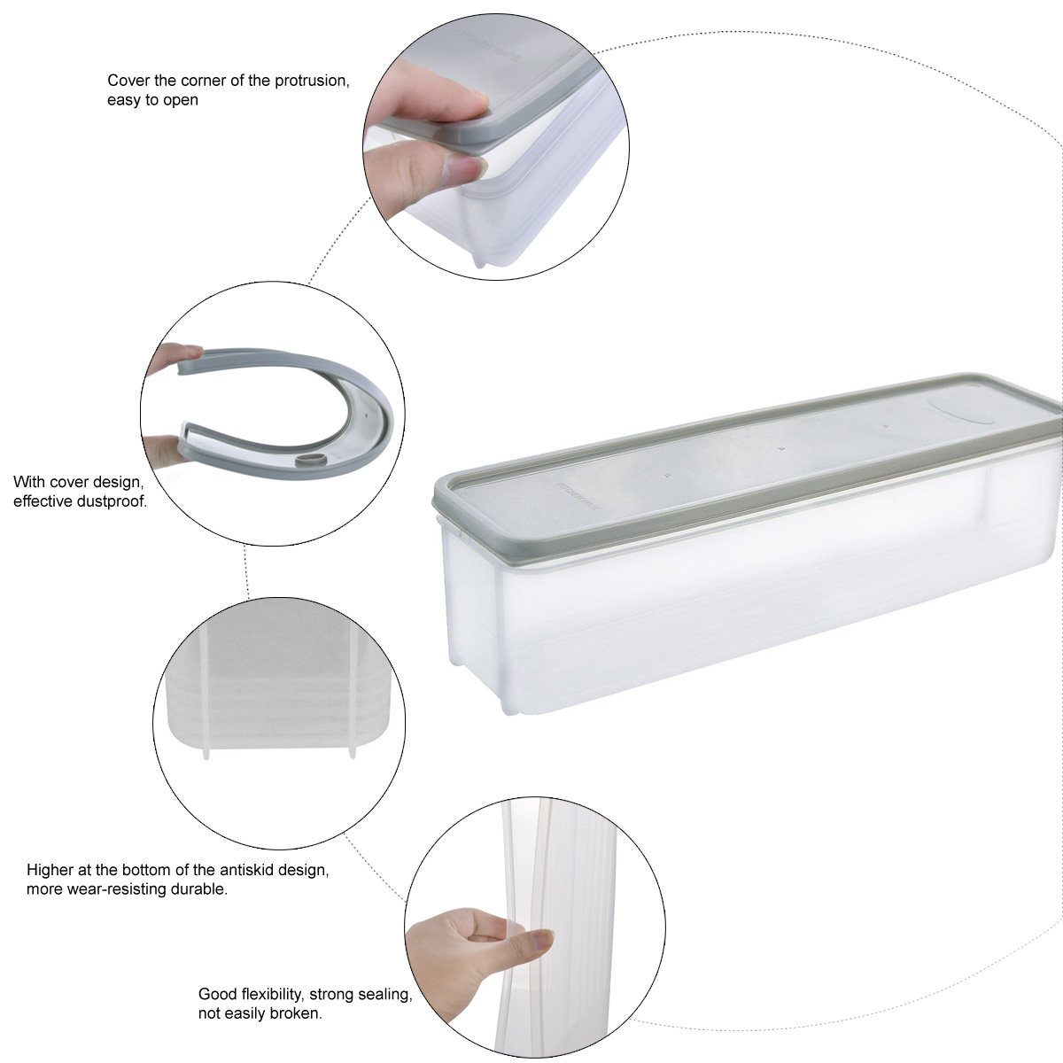 Guardians Pasta Box Kitchen Refrigerator Noodle Box Plastic Cover Food Storage Container