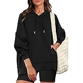 Outfeel Womens Oversized Hoodies Casual Long Sleeve Drawstring Sweatshirts Pullover Fall Winter Outfits
