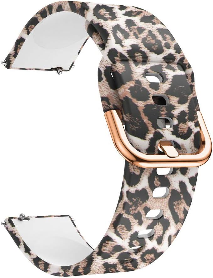 Fashion Floral Leopard Print Band Replacement Strap For Samsung Galaxy Watch 42mm/Active 40mm