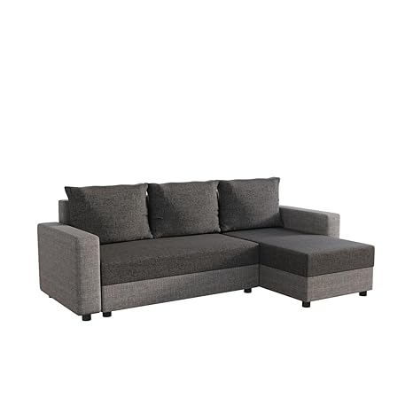 Mirjan24 Ecksofa Vibo! Eckcouch Sofa mit Bettkasten und Schlaffunktion! L-Form Couch, Ottomane Universal, Farbauswahl, Schlaf