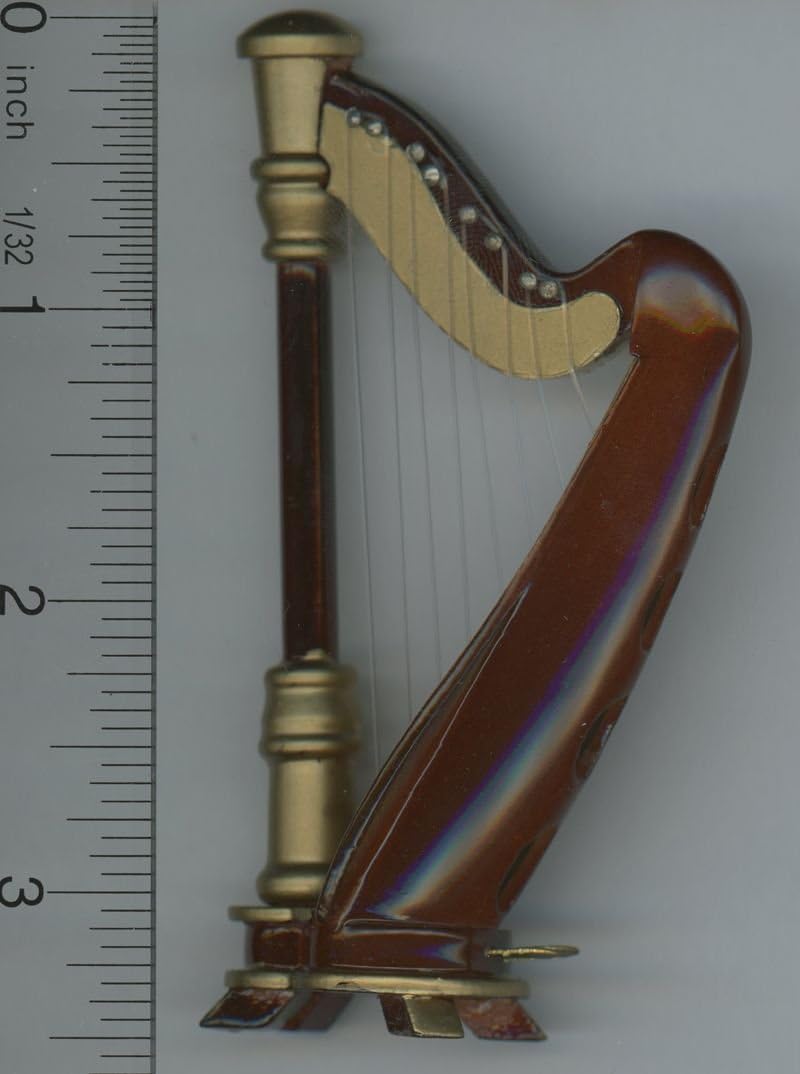 Vemars Products Dollhouse Miniature Harp w/Case