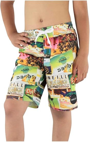 Amazon オニール O Neill こども 水着 サーフパンツ ボーダー サーフトランクス インナーあり 海パン 6674 Mix 水着 通販