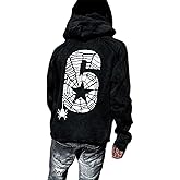 Yojeasrio Women Men Y2k Star Spider Hoodie Long Sleeve Aesthetic Graphic Grunge Hoodies Teen Girl Vintage Hooded Sweatshirt