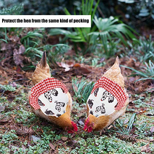 BHDD 2er Pack Hühnersattel, süße Stoff-Hühnerschürze, für Geflügelschutzhühner(Type A) – Bild 3