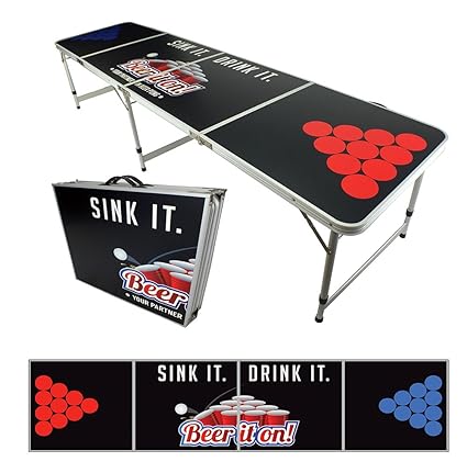 Amazon Com New 8 Beer Pong Table Aluminum Portable