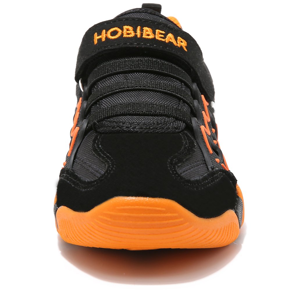 HOBIBEAR children Outdoor Strap Athletic Sneakers Running Shoes AS3209(1.5M,Orange/Black)