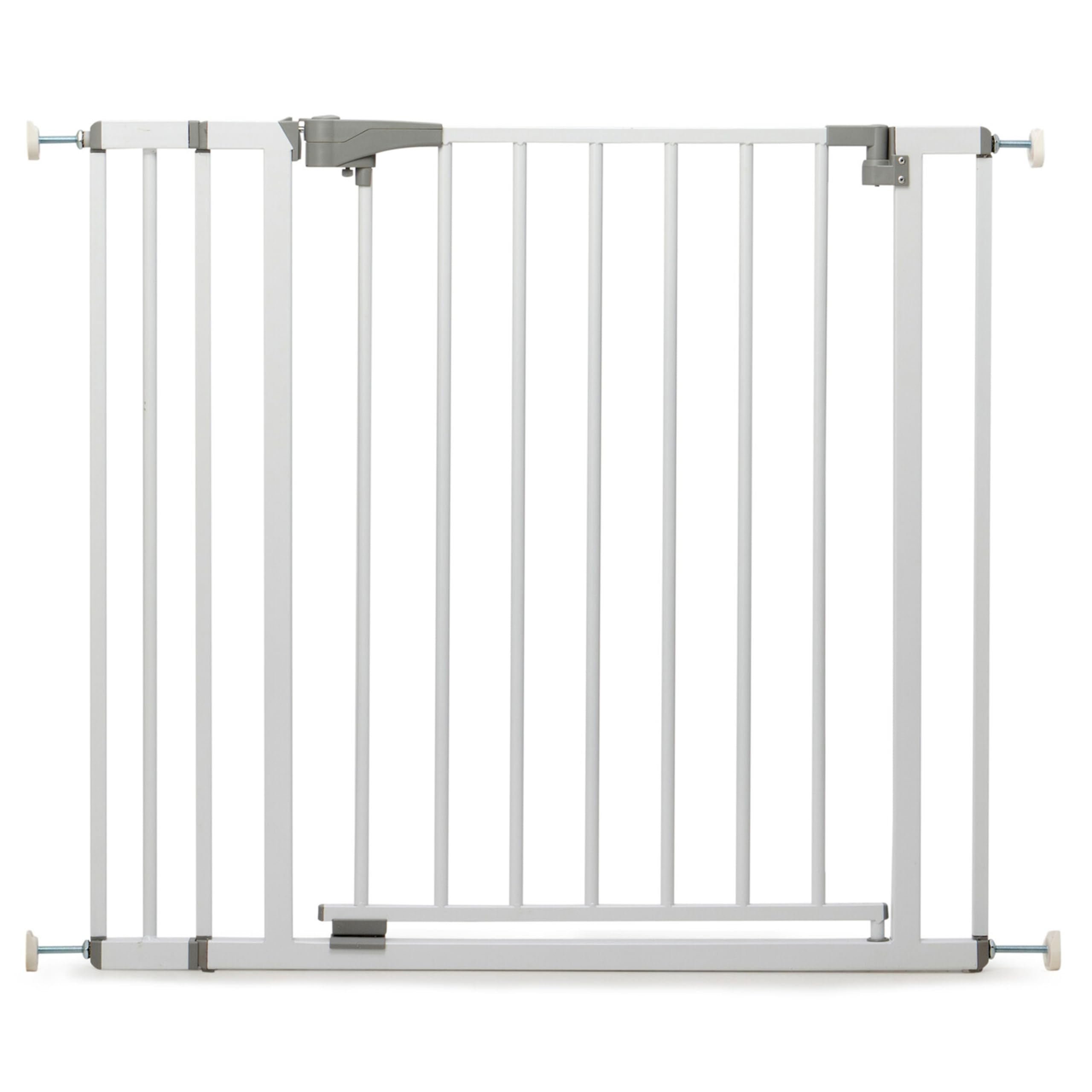 Geuther 4712 WE Door Safety Gate for Clamping Metal No Drilling 73-81.5 cm White Protection for Children/Baby from Stairs and Door Openings White